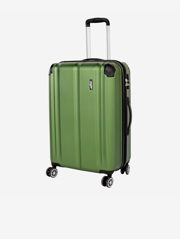 Travelite City 4w S,M,L Green Suitcase Verde