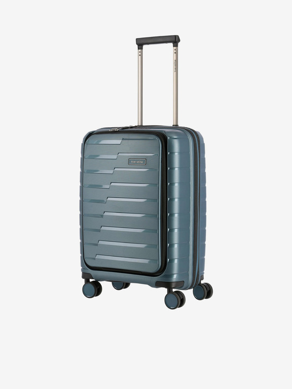 Travelite Air Base 4w S Front Pocket Ice Blue Suitcase Azul