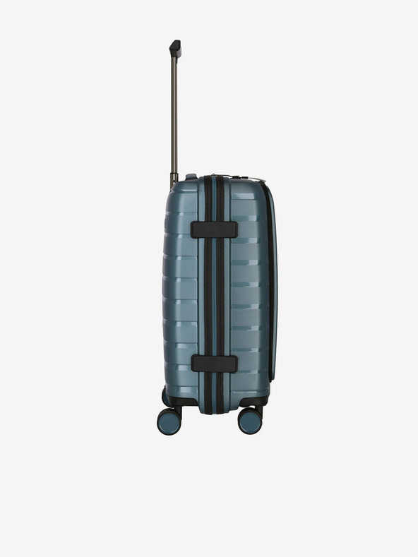 Travelite Air Base 4w S Front Pocket Ice Blue Suitcase Azul