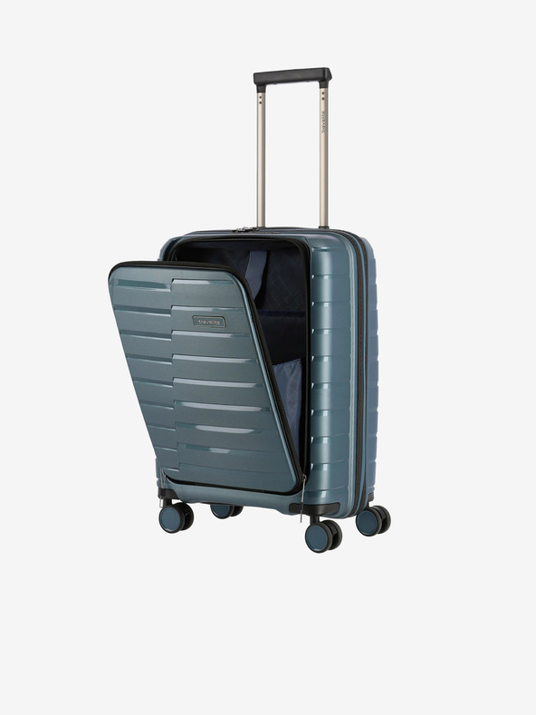 Travelite Air Base 4w S Front Pocket Ice Blue Suitcase Azul