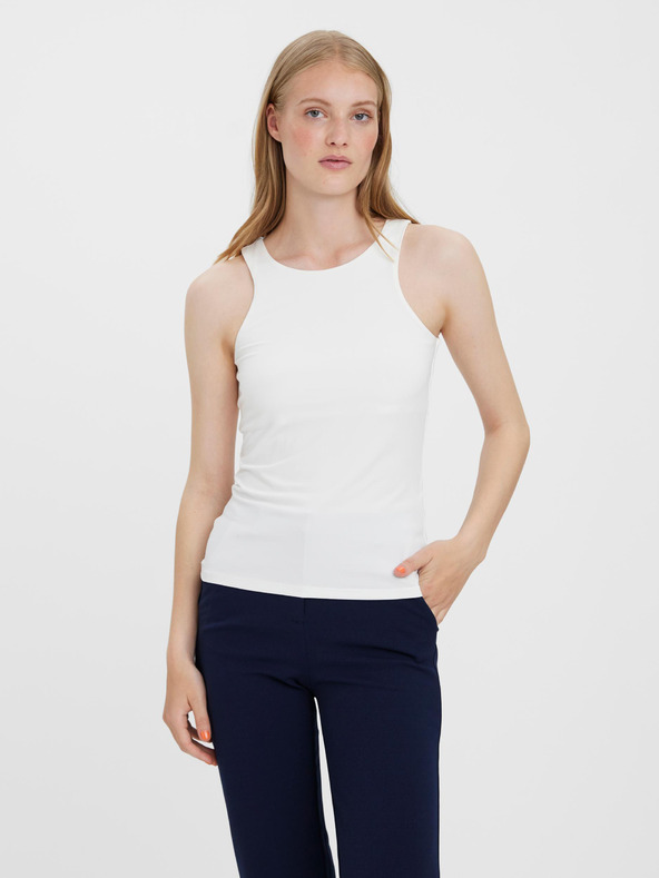 Vero Moda Camiseta De Tirantes Blanco