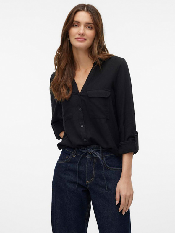 Vero Moda Linn Bumpy Blouse Negro