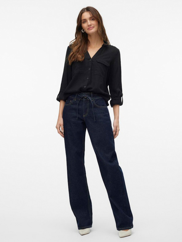 Vero Moda Linn Bumpy Blouse Negro