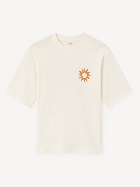 Celio Jesunny T-shirt Blanco