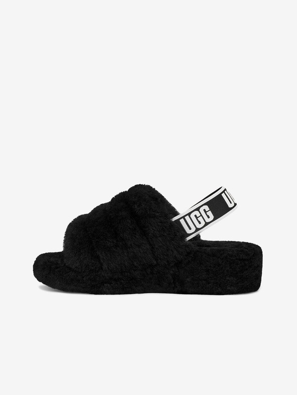 UGG Fluff Yeah Slide Bačkory Černá