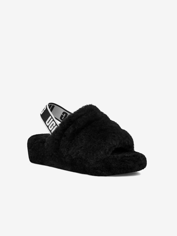 UGG Fluff Yeah Slide Bačkory Černá