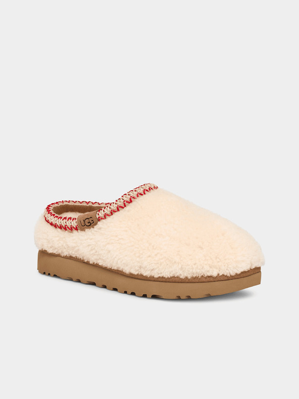 UGG Tasman Maxi Curly Pantofle Bílá