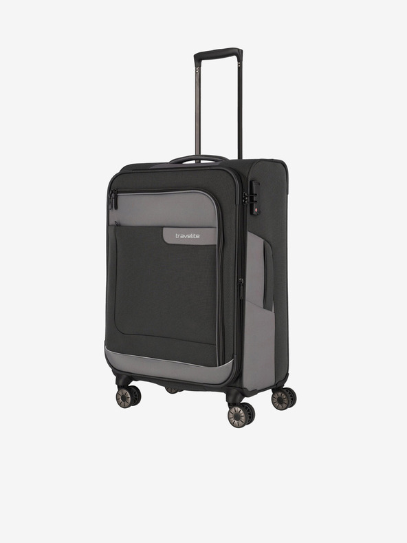 Travelite Viia 4w M Anthracite Suitcase Gris