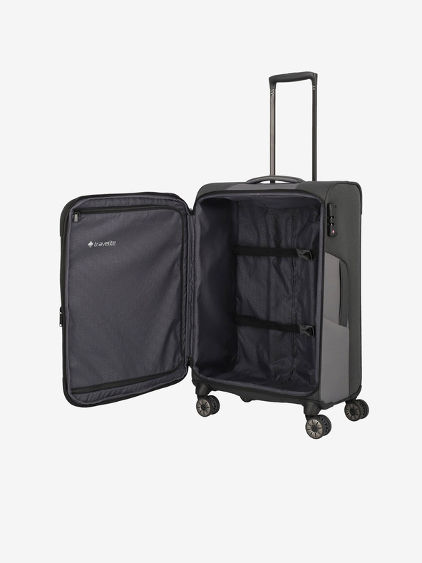 Travelite Viia 4w M Anthracite Suitcase Gris