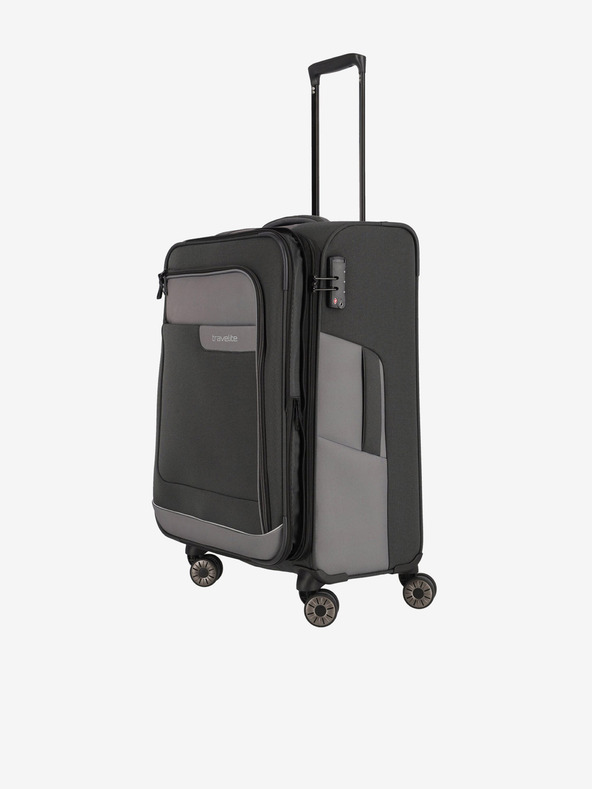 Travelite Viia 4w M Anthracite Suitcase Gris