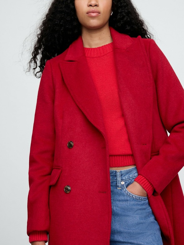 GAP Chesterfield Coat Rojo