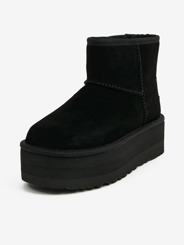 UGG Classic Mini Platform Kotníková obuv Černá