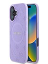 Guess Saffiano Peony Stamp MagSafe Phone 16 Purple Obal na telefon