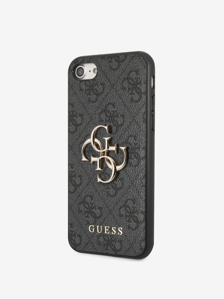 Guess PU 4G Metal Logo Zadní Kryt pro iPhone 7/8/SE2020/SE2022 Grey Obal na telefon