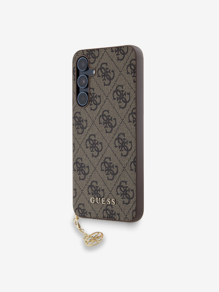 Guess 4G Charm Zadní Kryt pro Samsung Galaxy A55 Brown Obal na telefon