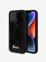 Guess Sequin Script Logo Zadní Kryt pro iPhone 12/12 Pro Black Obal na telefon