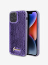 Guess Sequin Script Logo Zadní Kryt pro iPhone 12/12 Pro Purple Obal na telefon