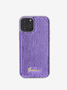 Guess Sequin Script Logo Zadní Kryt pro iPhone 12/12 Pro Purple Obal na telefon