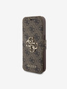 Guess PU Leather 4G Metal Logo Book iPhone 15 Pro Max Brown Obal