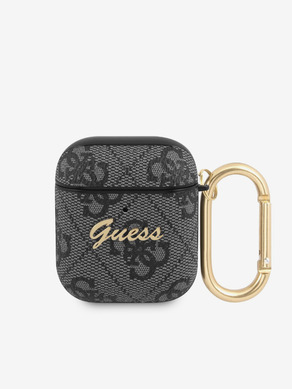 Guess 4G Script PC/PU AirPods 1/2 Black Obal