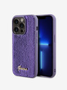 Guess Sequin Script Logo Zadní Kryt pro iPhone 15 Pro Purple Obal na telefon