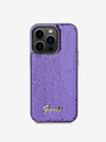 Guess Sequin Script Logo Zadní Kryt pro iPhone 15 Pro Purple Obal na telefon