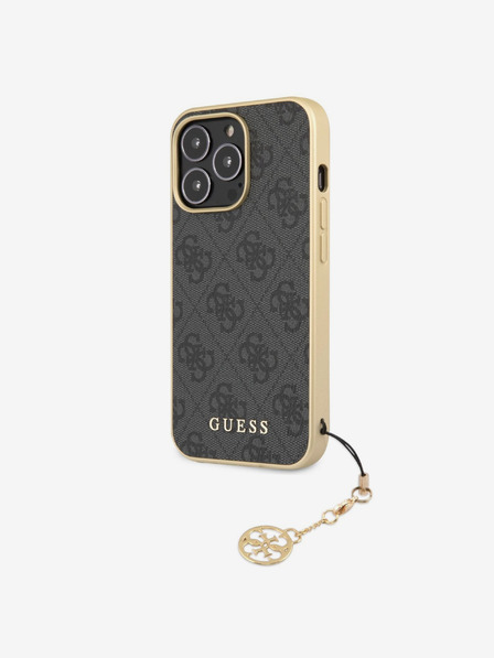 Guess 4G Charm Zadní Kryt pro iPhone 13 Pro Max Grey Obal na telefon