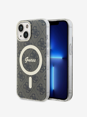 Guess IML 4G MagSafe Zadní Kryt pro iPhone 15 Brown Obal na telefon