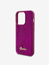 Guess Sequin Script Logo Zadní Kryt pro iPhone 14 Pro Max Magenta Obal na telefon