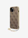 Guess 4G Charm Zadní Kryt pro iPhone 14 Brown Obal na telefon