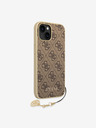 Guess 4G Charm Zadní Kryt pro iPhone 14 Brown Obal na telefon