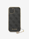 Guess 4G Charm Zadní Kryt pro iPhone 12/12 Pro 6.1 Grey Obal na telefon