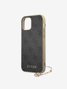 Guess 4G Charm Zadní Kryt pro iPhone 12/12 Pro 6.1 Grey Obal na telefon