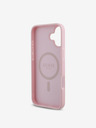 Guess PU Grained 4G Small Metal Logo MagSafe Zadní Kryt pro iPhone 16 Pink Obal na telefon