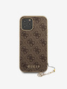 Guess 4G Charm Zadní Kryt pro iPhone 12/12 Pro 6.1 Brown Obal na telefon