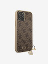 Guess 4G Charm Zadní Kryt pro iPhone 12/12 Pro 6.1 Brown Obal na telefon