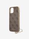 Guess 4G Charm Zadní Kryt pro iPhone 12/12 Pro 6.1 Brown Obal na telefon