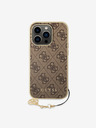 Guess 4G Charm Zadní Kryt pro iPhone 14 Pro Brown Obal na telefon