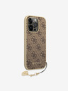 Guess 4G Charm Zadní Kryt pro iPhone 14 Pro Brown Obal na telefon