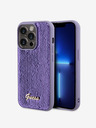 Guess Sequin Script Logo Zadní Kryt pro iPhone 14 Pro Purple Obal na telefon