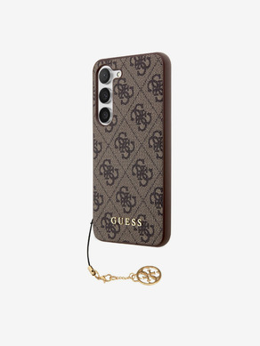 Guess 4G Charm Zadní Kryt pro Samsung Galaxy S23 Brown Obal na telefon