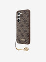 Guess 4G Charm Zadní Kryt pro Samsung Galaxy S23 Brown Obal na telefon