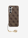 Guess 4G Charm Zadní Kryt pro Samsung Galaxy S23 Brown Obal na telefon