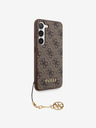 Guess 4G Charm Zadní Kryt pro Samsung Galaxy S23 Brown Obal na telefon