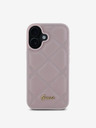 Guess PU Leather Quilted Zadní Kryt pro iPhone 16 Pink Obal na telefon