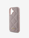 Guess PU Leather Quilted Zadní Kryt pro iPhone 16 Pink Obal na telefon