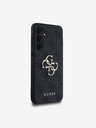 Guess PU 4G Metal Logo Zadní Kryt pro Samsung Galaxy A35 5G Grey Obal na telefon