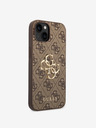 Guess PU 4G Metal Logo iPhone 14 Plus Brown Obal na telefon