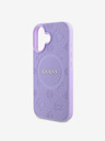 Guess Saffiano Peony Stamp MagSafe Phone 16 Purple Obal na telefon