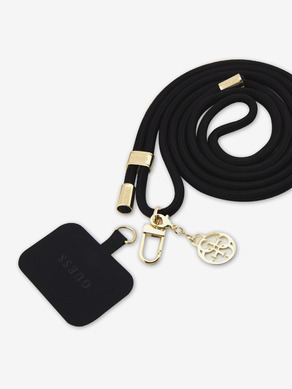 Guess Crossbody Cord 4G Charm Gold/Black Obal na telefon